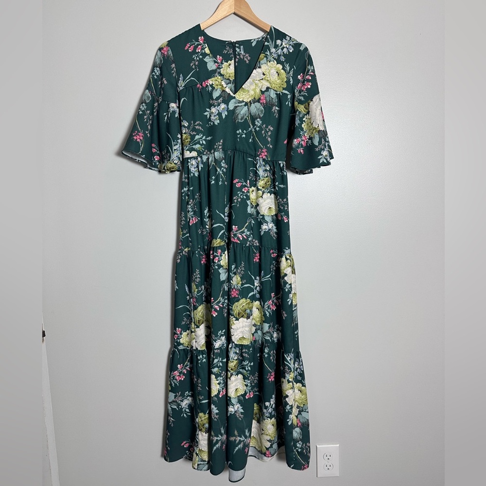 TUCKERNUCK Green Floral Tiered Maxi Dress - Picture 4 of 6